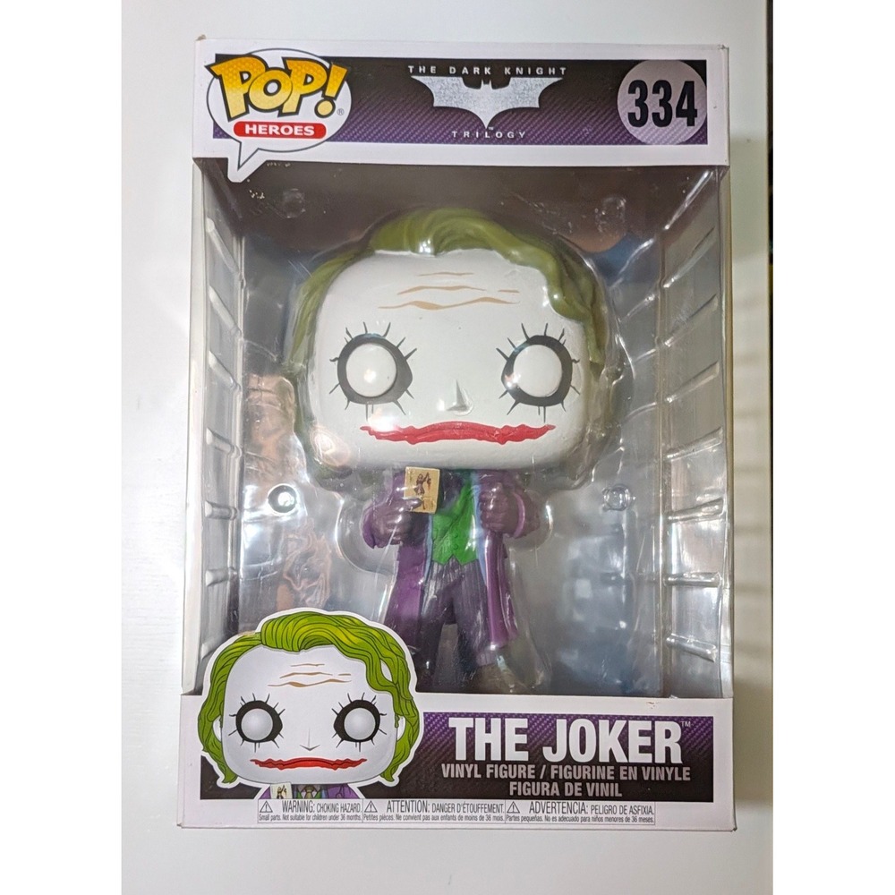 Funko Pop Heroes The Joker 334 The Dark Knight Trilogy DC Vinyl Figure 10 inch